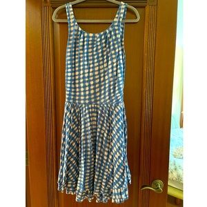 Marc Jacobs balloon bottom blue/white mini dress